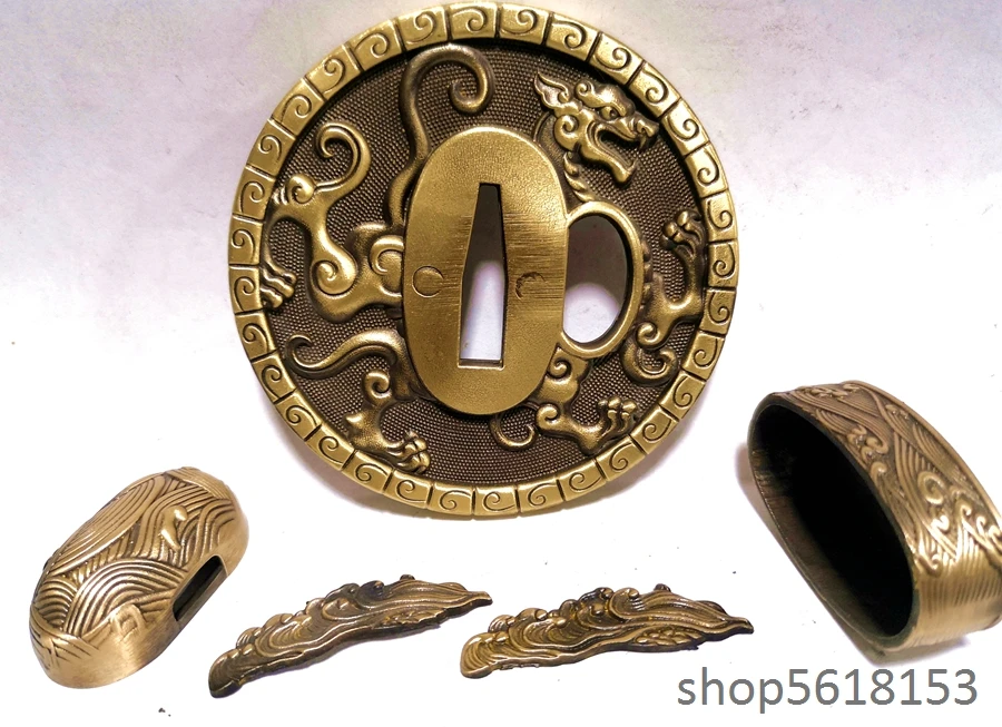 

медный латунный дракон tsuba fuchi Menuki для японского меча катана wakizashi танто