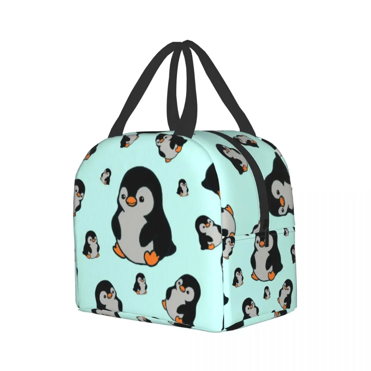 Fiambrera con aislamiento térmico para hombres y mujeres, Linda bolsa de almuerzo personalizada para pingüinos, cajas de almuerzo para adultos, Oficina