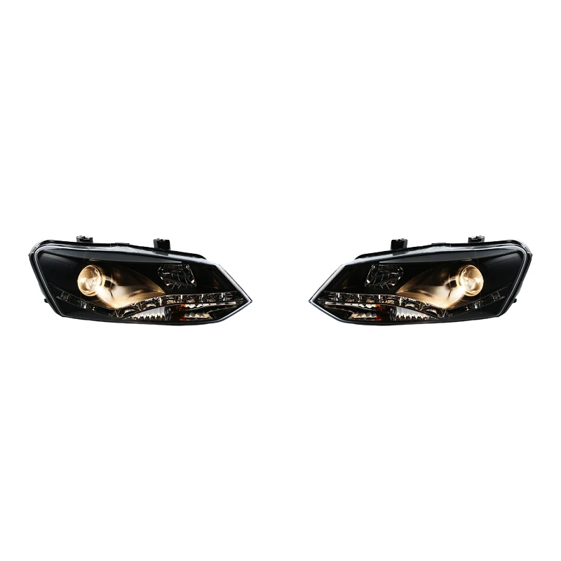 DRL Lampada Auto OEM Auto Testa Luce Modificare Semi-assemblaggio LED Faro Allo Xeno per VW Polo 2011 2012 2013 2014 2015 2016 2017 2018