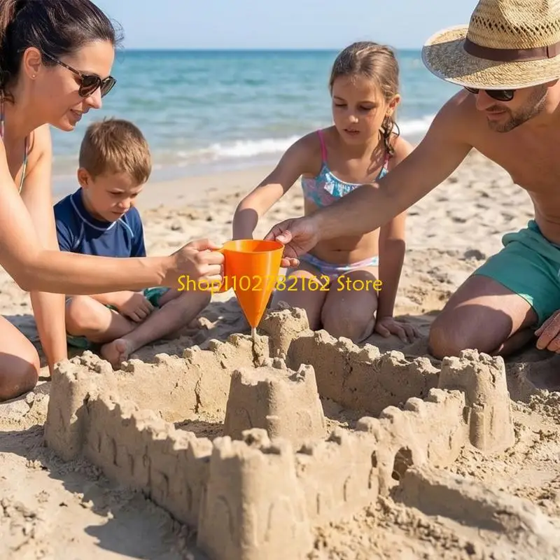 547B Beach Sand Funnel Toy with Side Handle Cones Sand Castles Maker