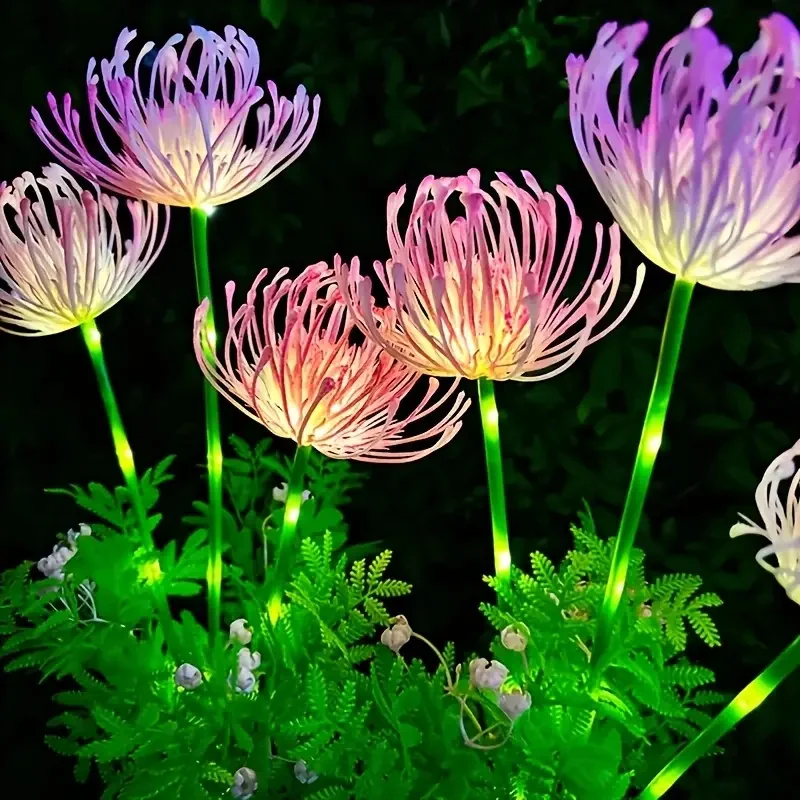 

Solar Garden Lights Solar Flowers Lights with Glowing Flowers & Stems Solar Lights Outdoor for Garden Decoration,Yard Decor