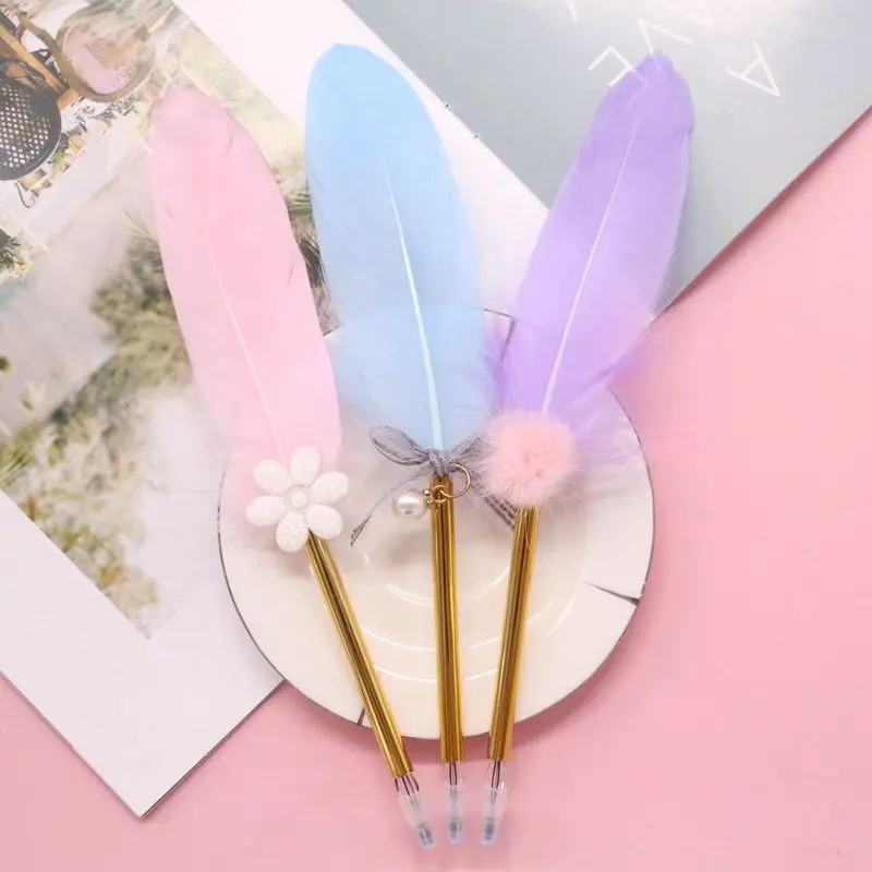 

Multicolor Retro Quill Dip Pen Turkey Feather Pen Sets Oblique Gel Pen Gift Writing Tools Office School Supplies