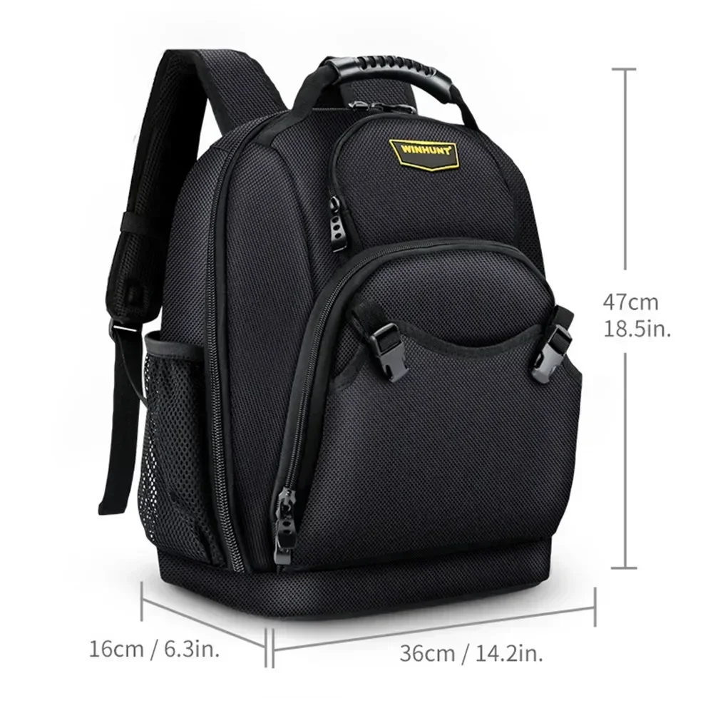 2024 New Heavy Duty Cloth Tool Backpack Black Insert Board Bag Organizer Electrician Packaging Practical Professional Household