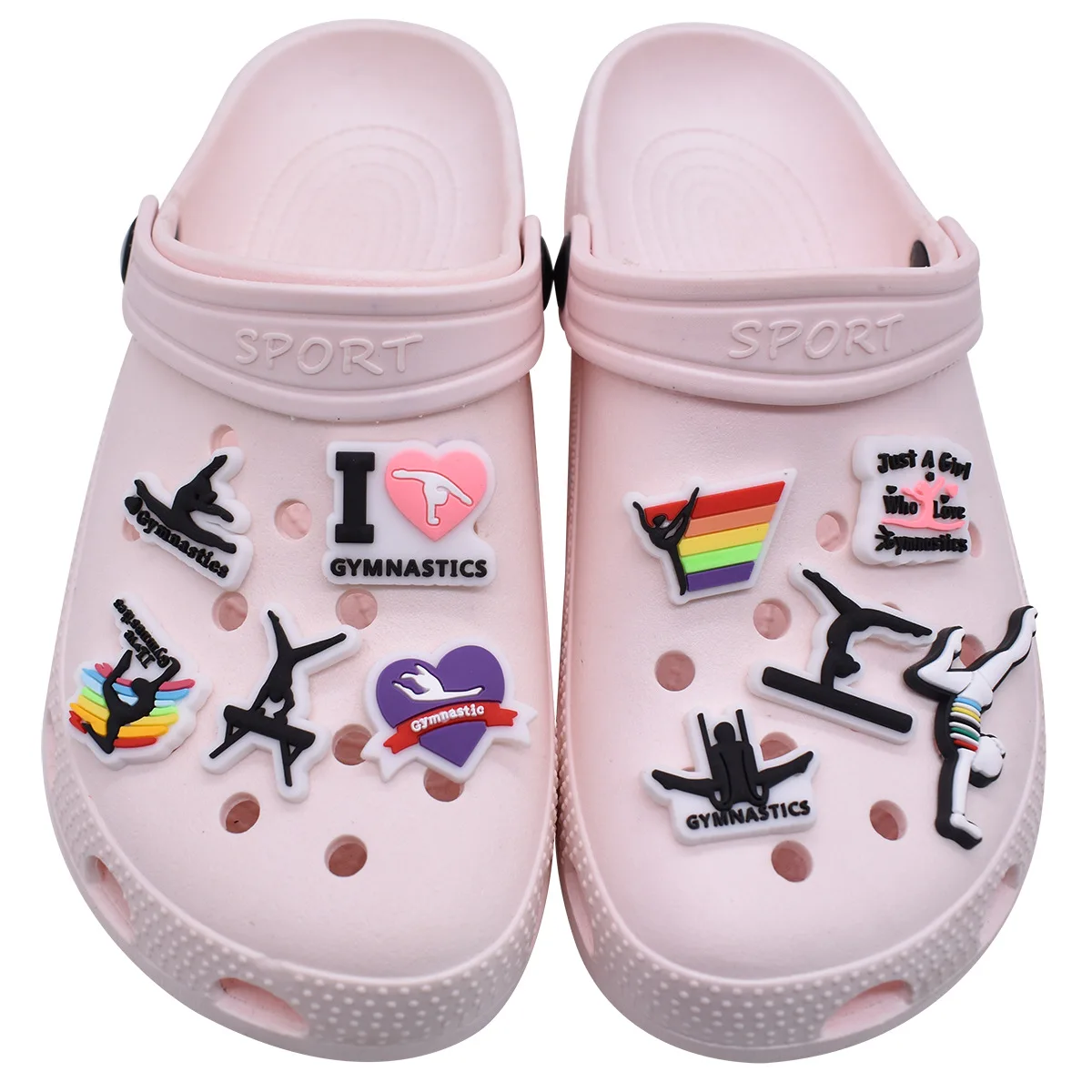 10-50pcs Creative Gymnastics Shoe Charms For Sandals,Shoe Decoration Accessories Shoe Pins Great Gift For Men Wom