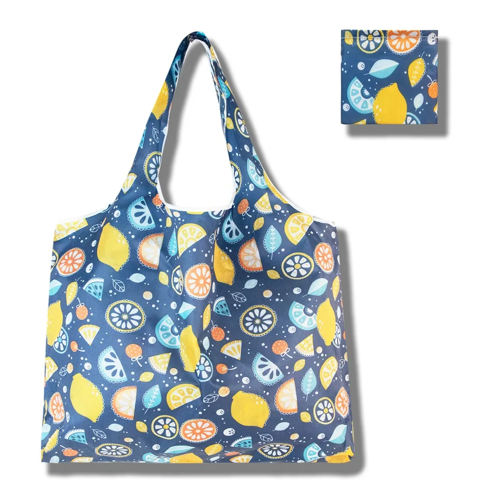 

Foldable Shopping Bag Large Capacity Polyester Tote Bag Printed Tote Bag Polyester For Personal Items Storage Daily Outings