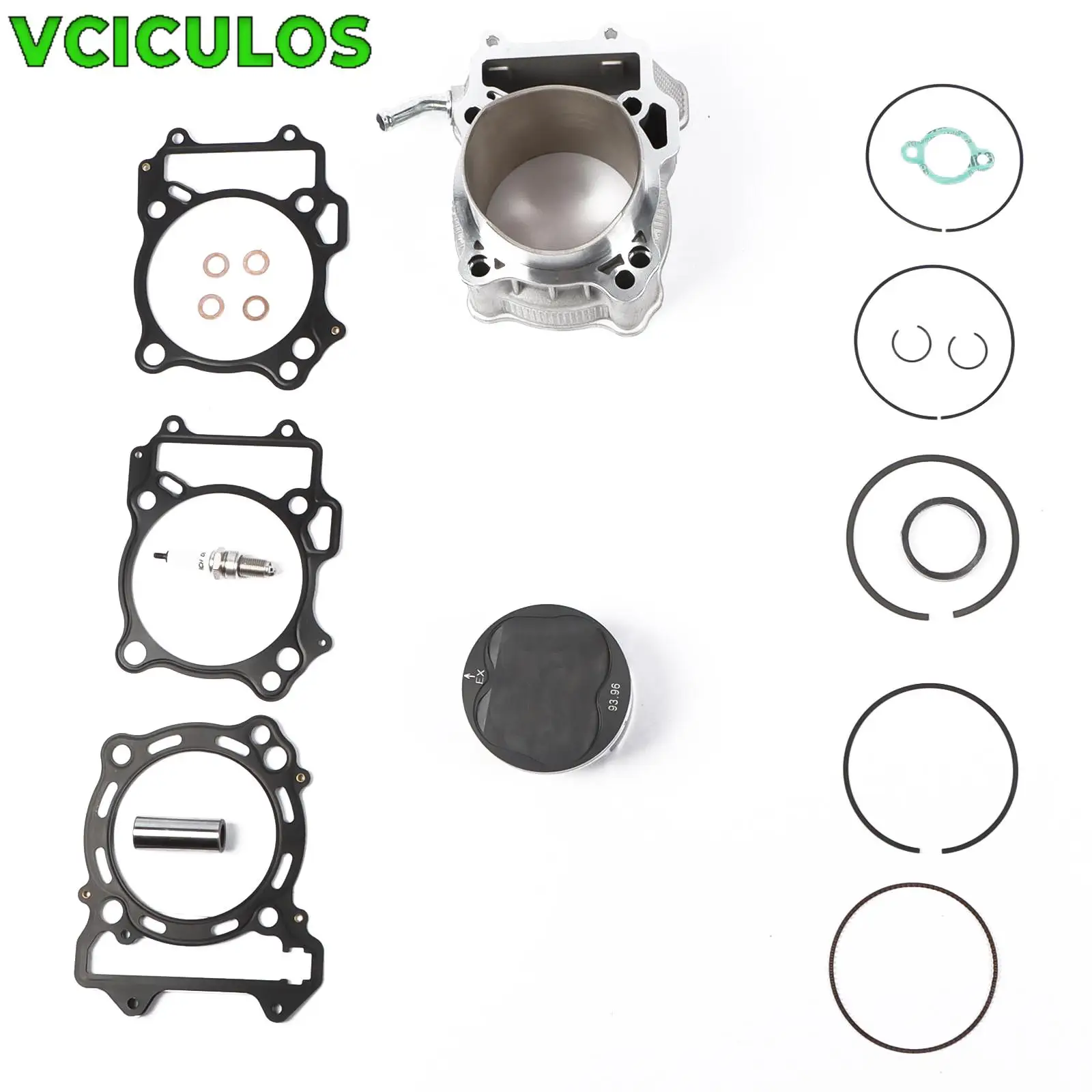 Kit de Juntas de Pistón de Cilindro de 94 mm para Motocicletas Suzuki LTZ400 LTZ 400 2003-2014 Kawasaki KFX400 Suzuki DR-Z400 2000-2015 434cc