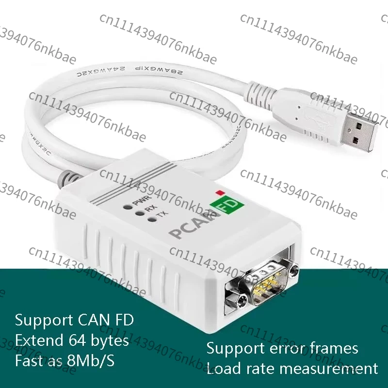 PCAN FD USB Analyzer Compatible with Peak IPEH-004022, CAN FD Interface Supports Inca Automotive Diagnostic Tool