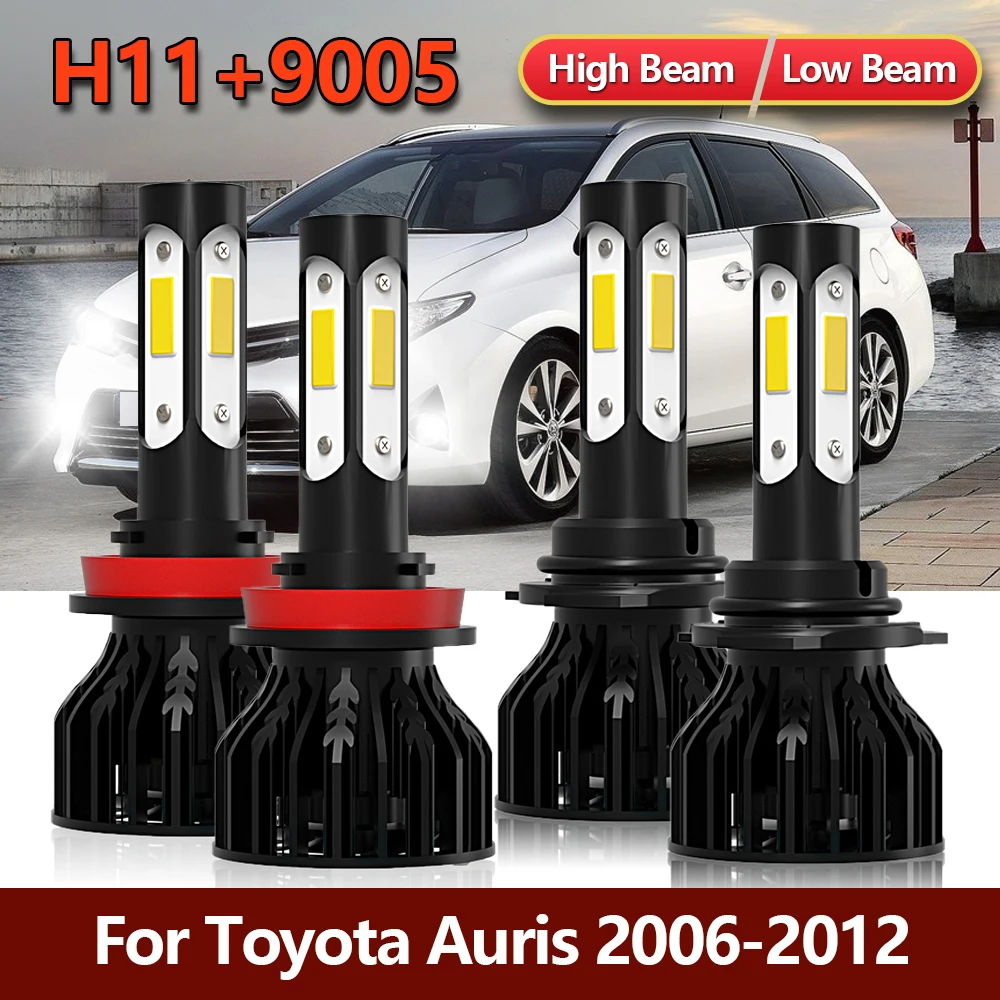 

Лампа для фар, четырехсторонняя, 360 Лампа для Toyota Auris 2006-2008 2009 2010 2011 2012, замена комплекта для высоких и низких фар, 90 Вт, лм, люмен, 12 В