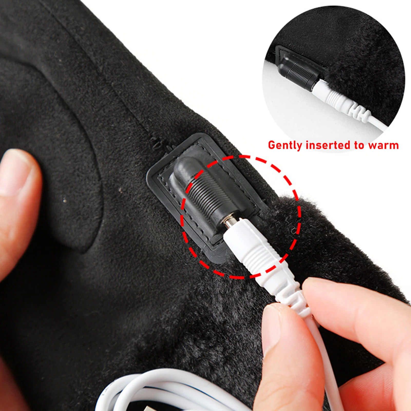 

Зимние уличные перчатки с подогревом, утолщенные плюшевые перчатки с USB-зарядкой и сенсорным экраном, кемпинг, велоспорт, катание на лыжах, спортивные теплые варежки