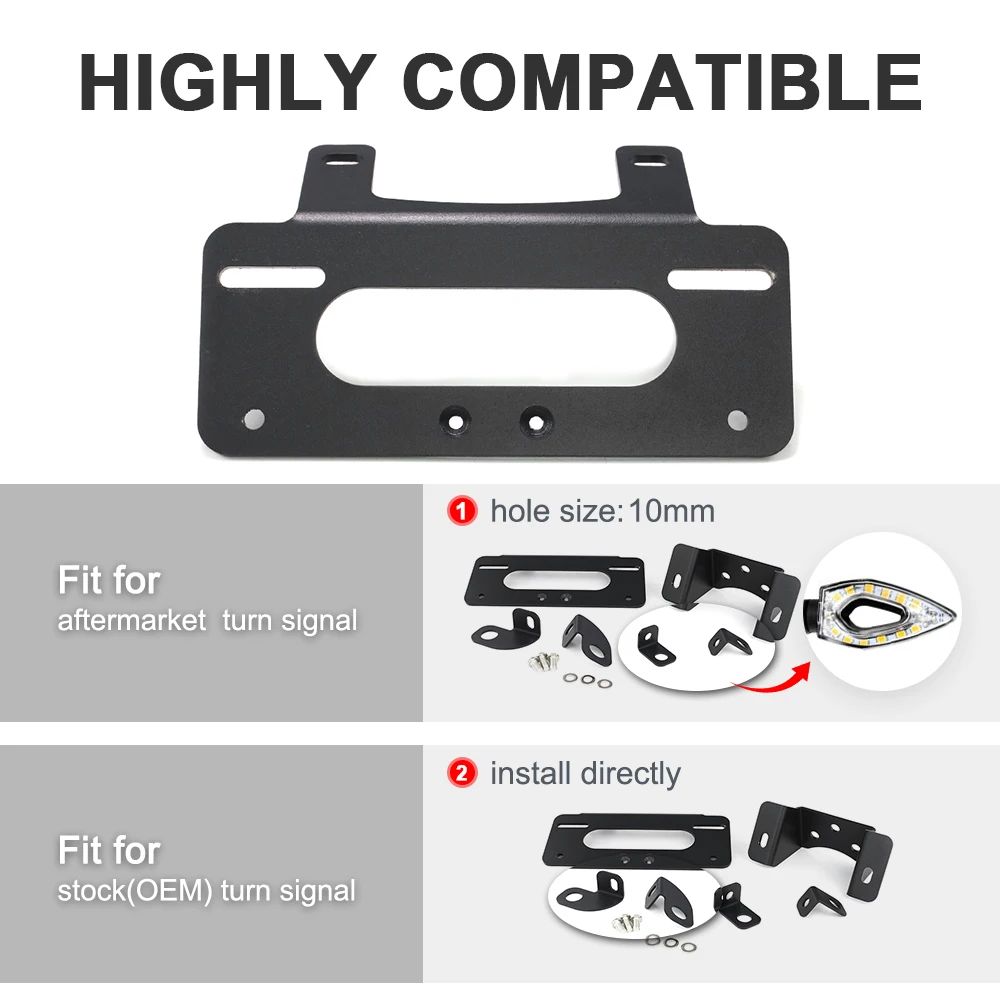 For Honda Ruckus NPS50 Scooter 2003-2025 Rear Tail Tidy Fender Eliminator Registration Bracket Motorcycle License Plate Holder