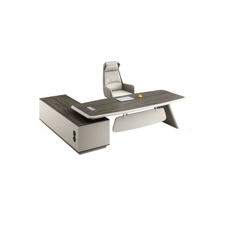 Simple single boss table President office desk and chair combination supervisor  class desk