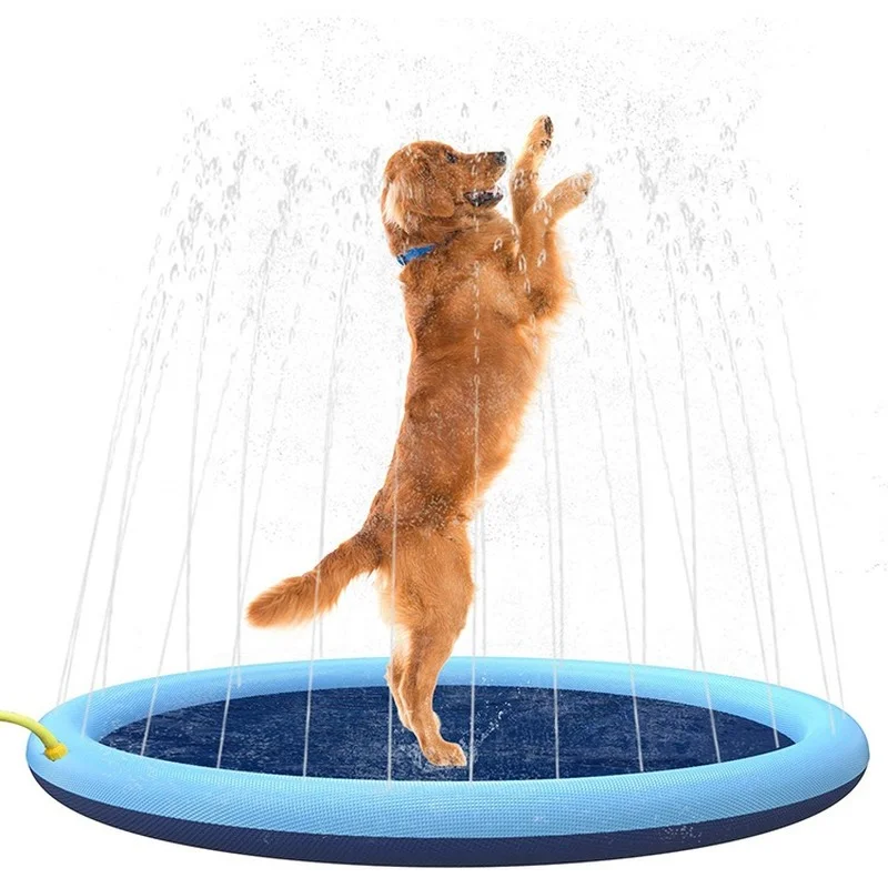 

Dogs Play Cooling Bathtub Pet Sprinkler Pad Swimming Pool Inflatable Water Spray Pad Mat Dog Pool