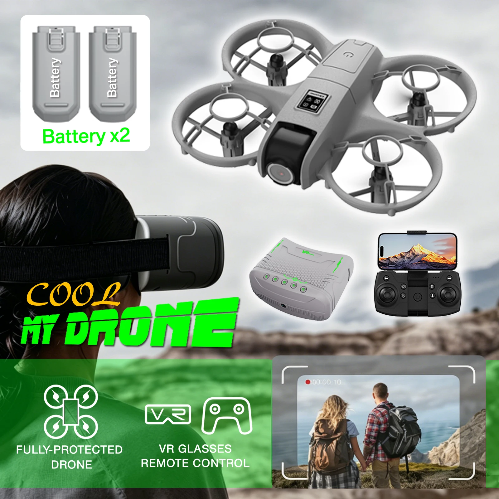 Mini Drone Fácil de Usar para - Drone Gimbal 2 Axis avaliação e preço