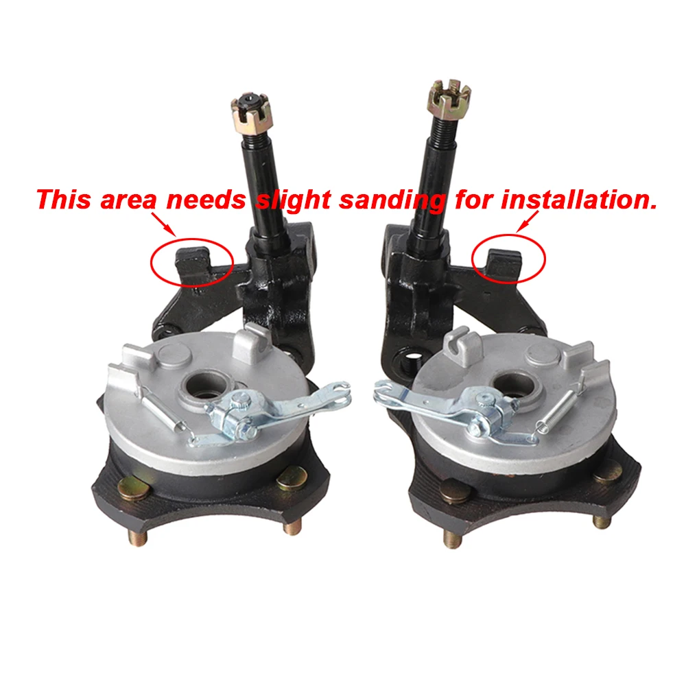 

Steering Strut Knuckle Spindles & Brake Drum Wheel Hub Kit For 110cc 125cc 150cc ATV Go Kart UTV Buggy Quad Bike Replacement