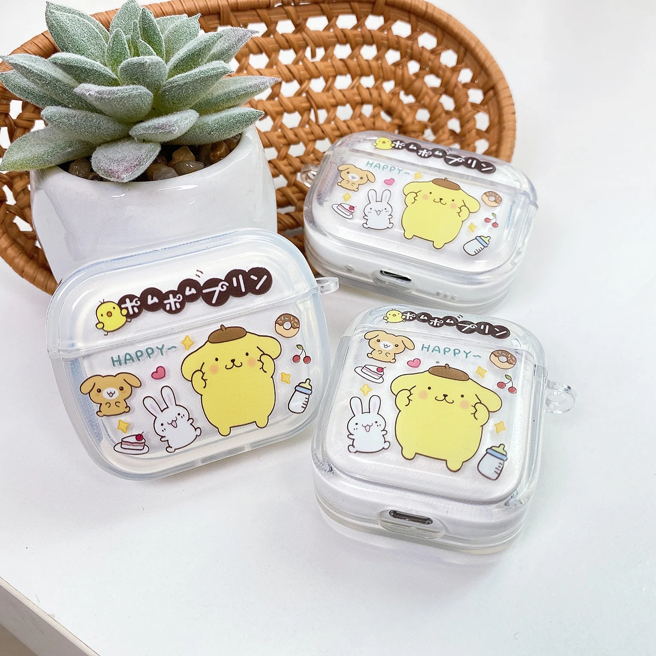 Hello Kitty for Airpods 4 Kawaii Doraemon for Airpods Pro 2 Soft Silicone Pompompurin Cinnamon for Airpods 1 2 3 Case Sanrio