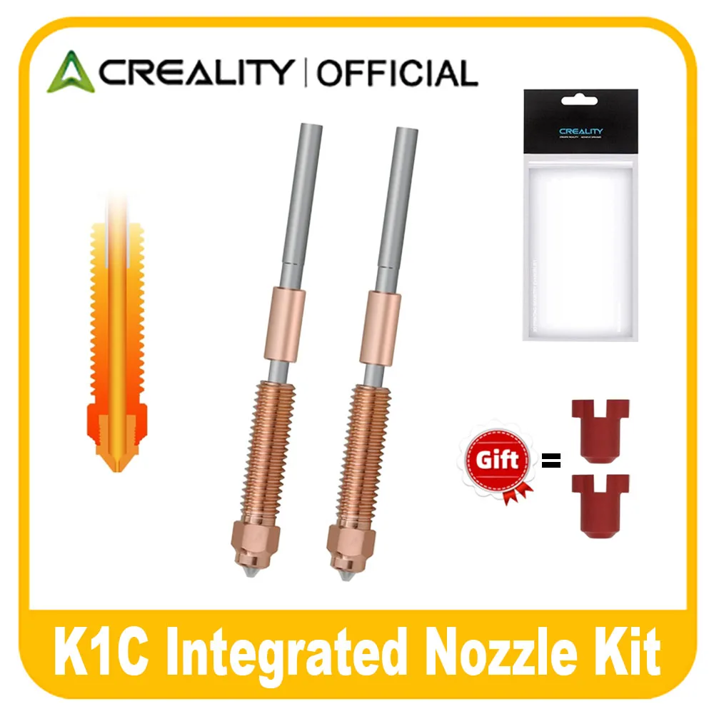 

2PCS Creality K1C Nozzle Kit Unicorn Quick Swap Nozzle 0.2/0.4/0.6/0.8/1.0MM for K1C/K1 Max/Ender-3 V3/V3 Plus 3D Printer Nozzle