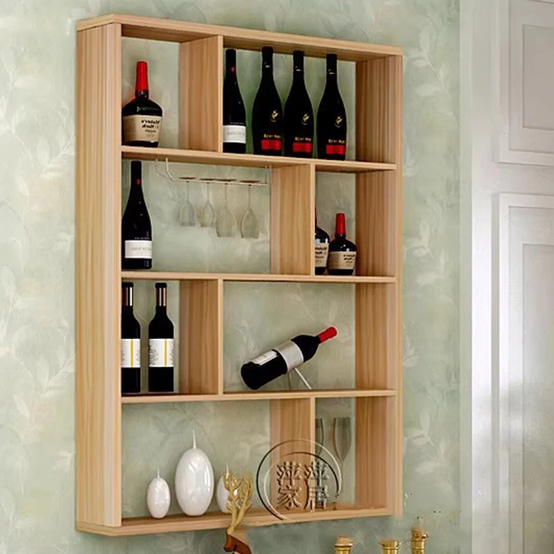 Modern Wood Wine Cabinet Shelves Living Room Kitchen Storage Restaurant Display Bar Cabinet Luxury Repisa Furniture For Room 4