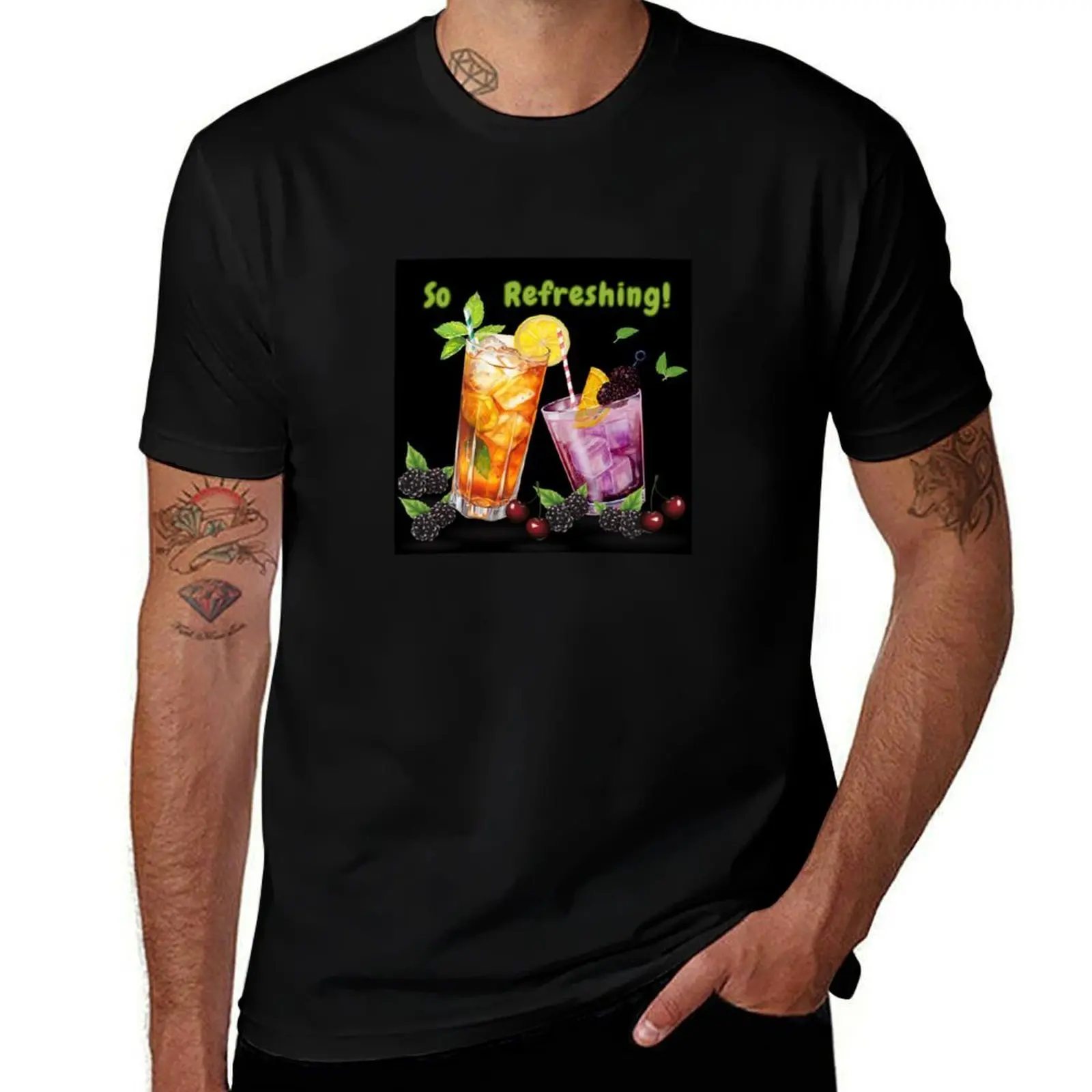

Copy of So Refreshing – Illustration of fruity and summery drinks T-Shirt fashion shirts oversized t shirt men