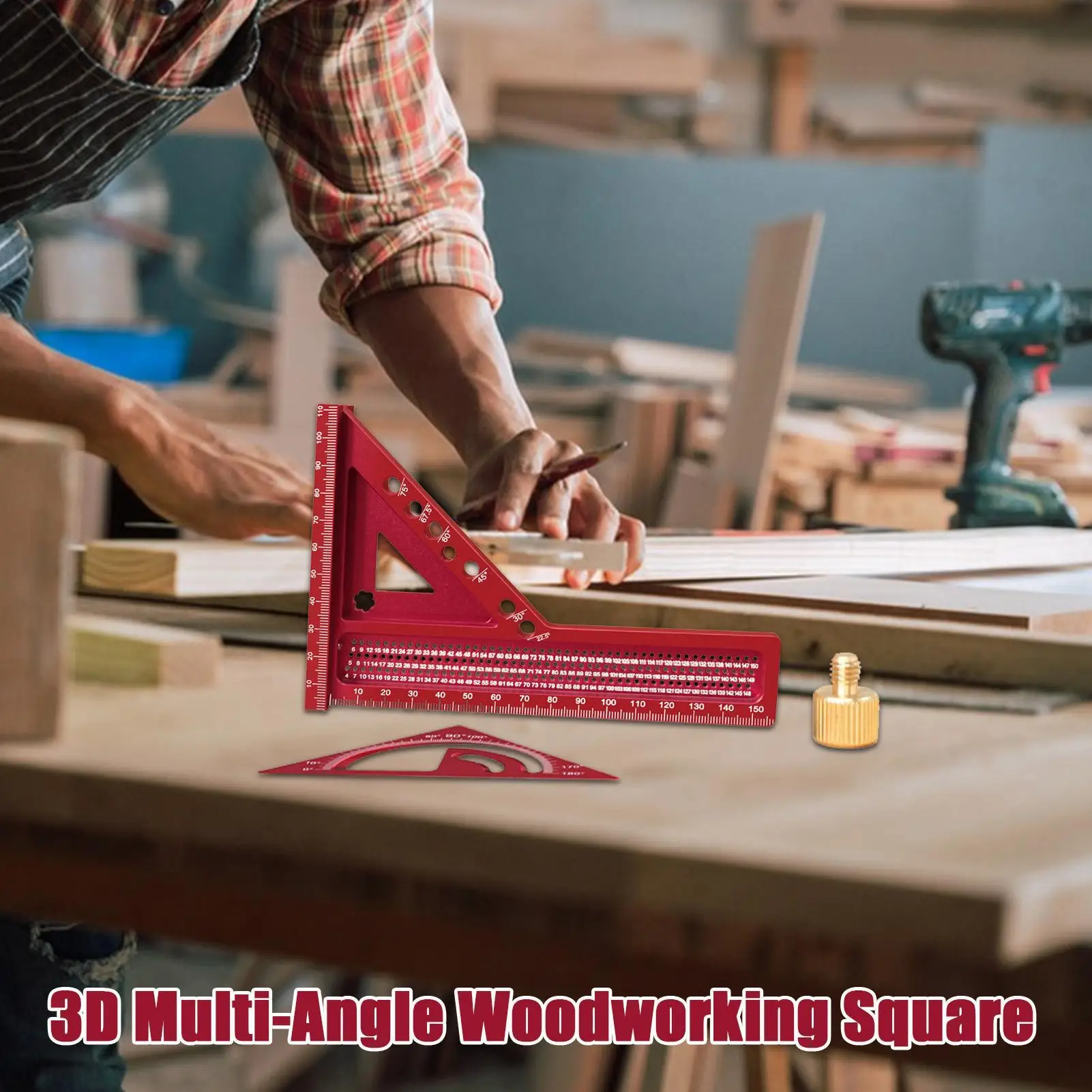 Angle Square High Precision Ruler Portable Precision Marking Multi-Angle Square For Drafting Woodworking Engineering Carpentry