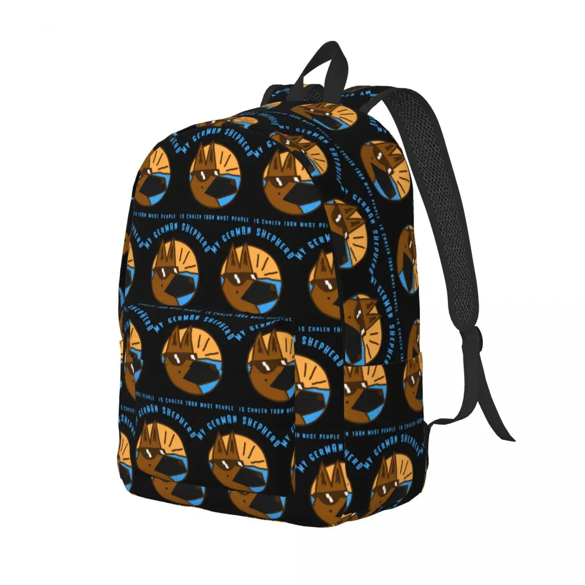 

My German Shepherd Dog Is Cooler Backpack Daypack Large Capacity Children BookBag School Bag Shoulder Bags for Boys Girls