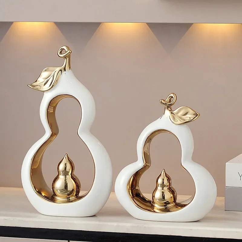 for Gourd Ceramic Ornaments Light Luxury High End Living Room Entry Porch TV Wine Cabinet New Year Spring Festival