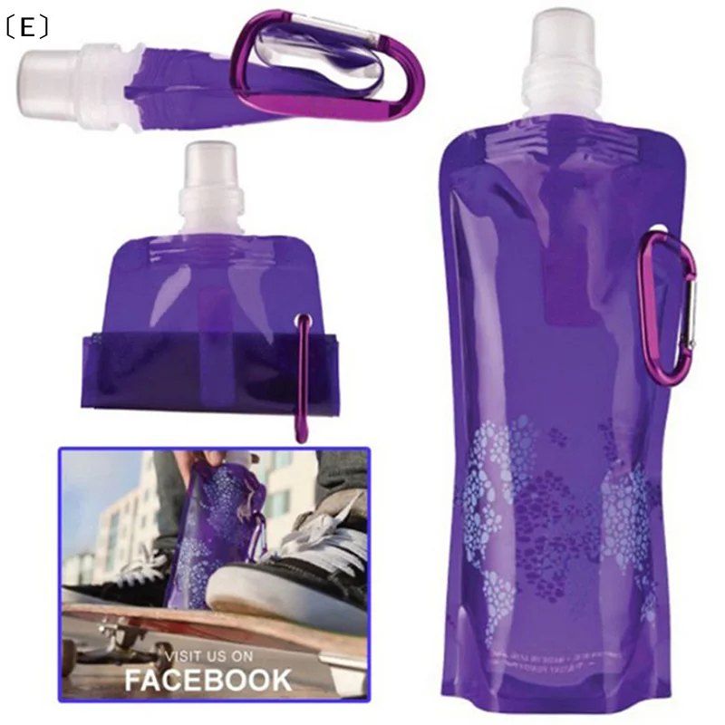 〔E〕1Pc Cups Bag Folding Plastic Collapsible Outdoor Sport Portable Water Bottle  〔Winter5〕 view 4