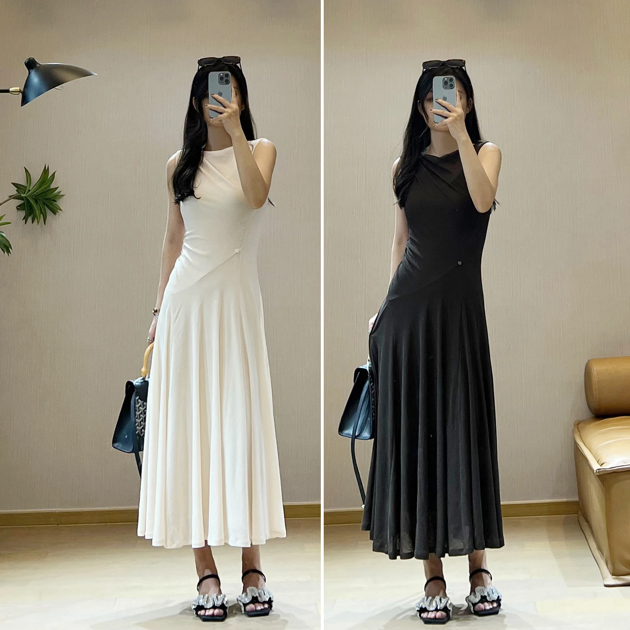 

Модный комплект из двух предметов: длинное платье с многослойным дизайном и сборками на талии, летняя коллекция