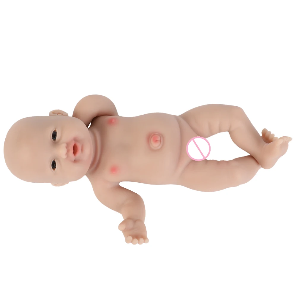 IVITA-Boneca Reborn Baby Girl Full Body, boneca macia realista, brinquedos realistas com olhos para as crianças, presente de Natal, 7"