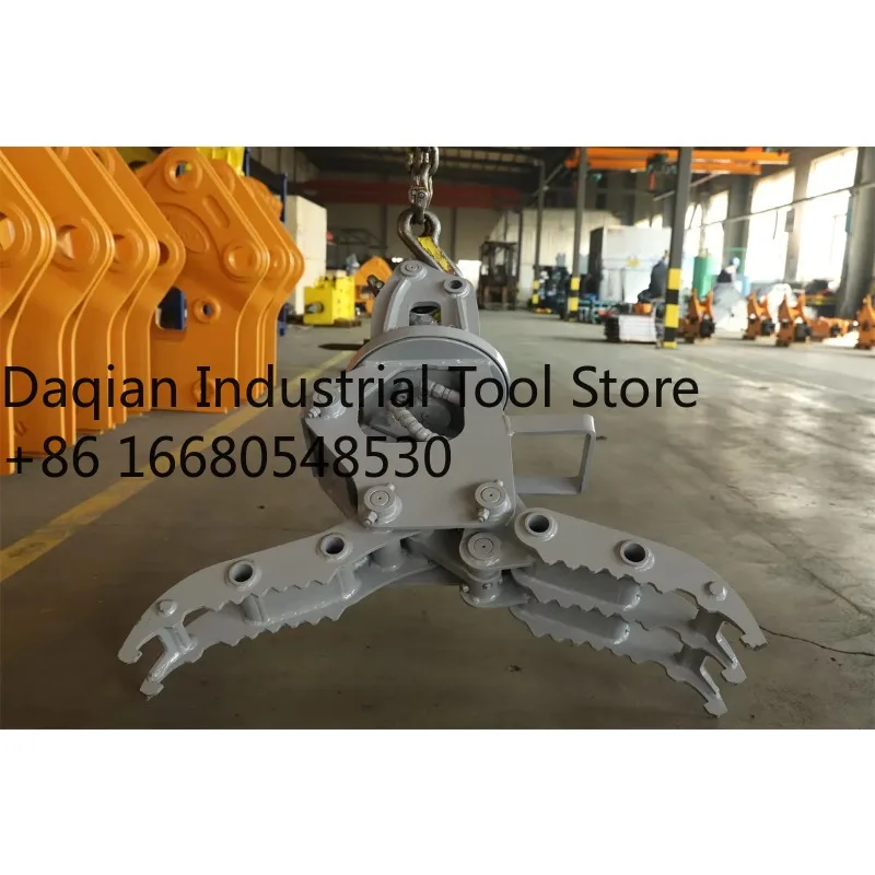 3fdBest Seller Rotating Hydraulic Wood Grab Excavator Log Grapple Hydraulic Wood Grabber