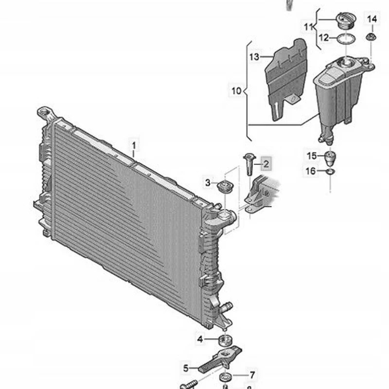 WHT001506A Radiator Upper Holder Bolt Fits For Audi A4 S4 A5 2008-2016 A6 2011-2016 A7 A8 Q3 Q5 RS5 RS4 RS6 RS7 RSQ3
