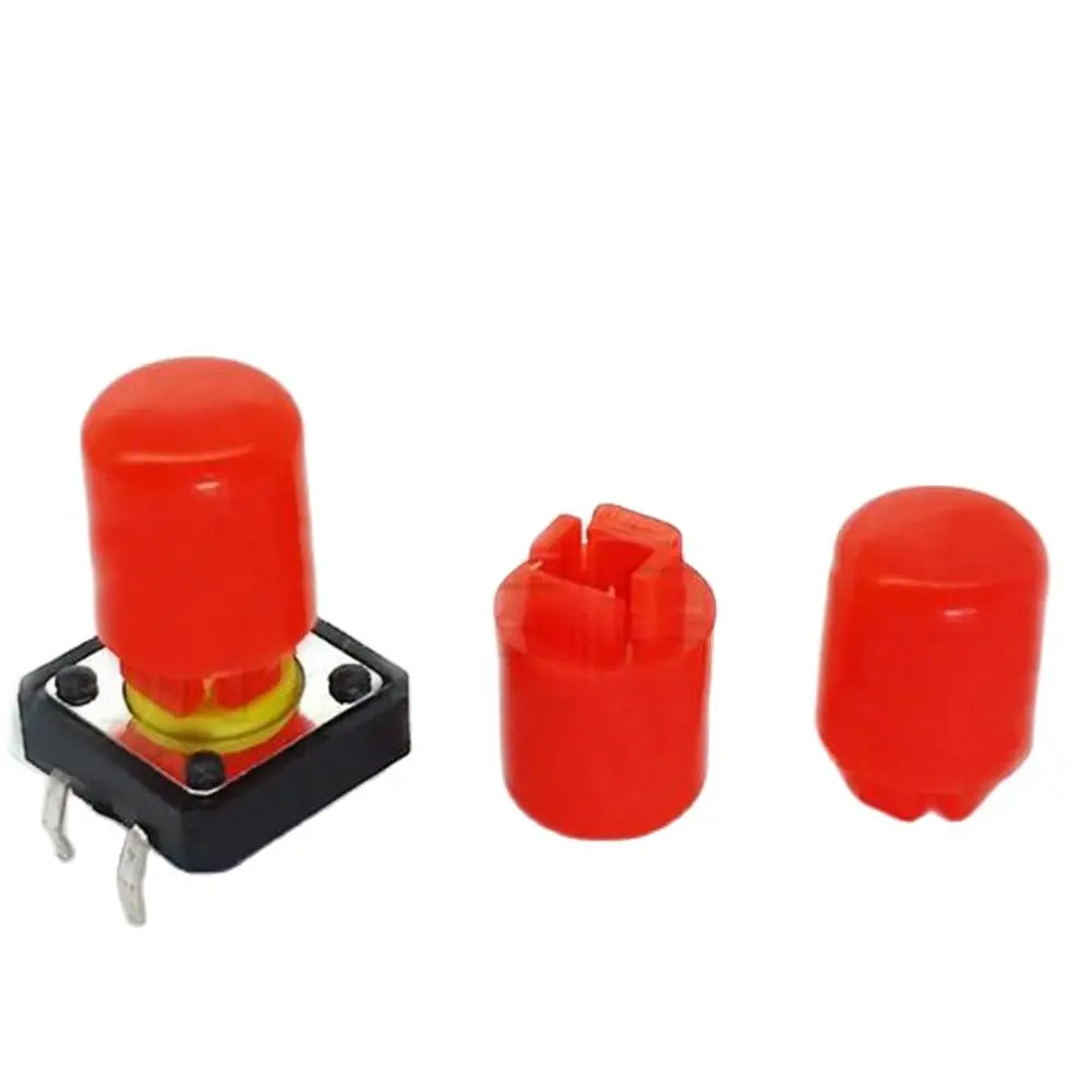 100pcs 9*12.8mm Push Button Switch Cap Round Button Cover for 12*12mm Square Tactile Switches