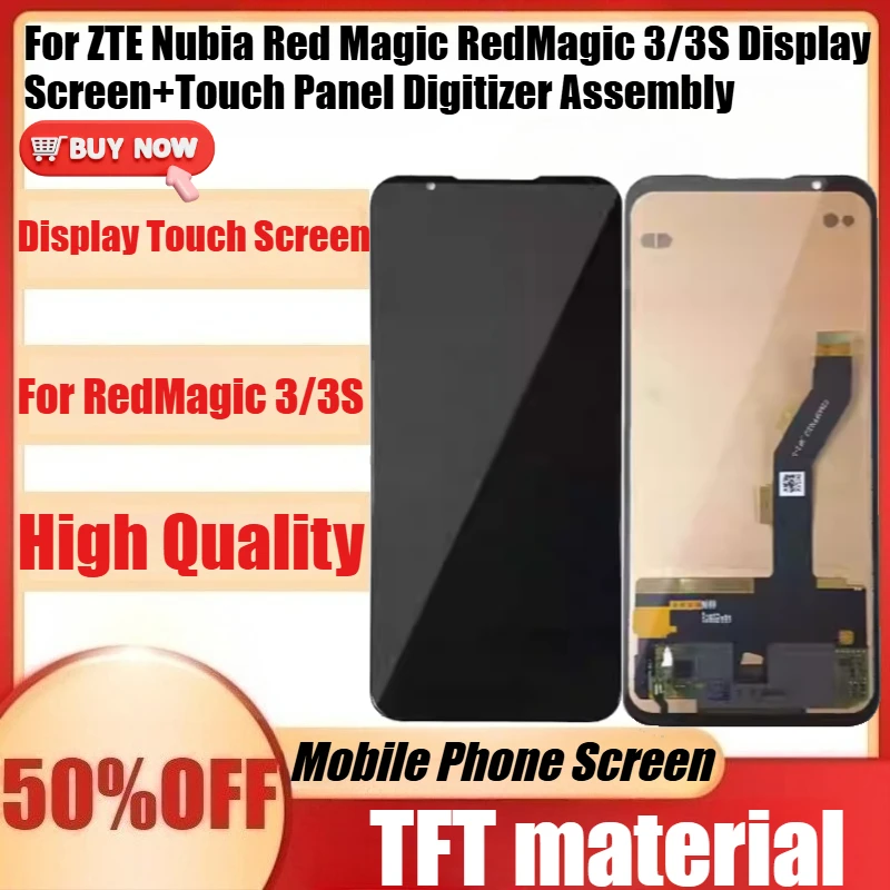 New TFT Display Touch Screen for ZTE Nubia Red Magic RedMagic 3/3S Display Screen+Touch Panel Digitizer Assembly