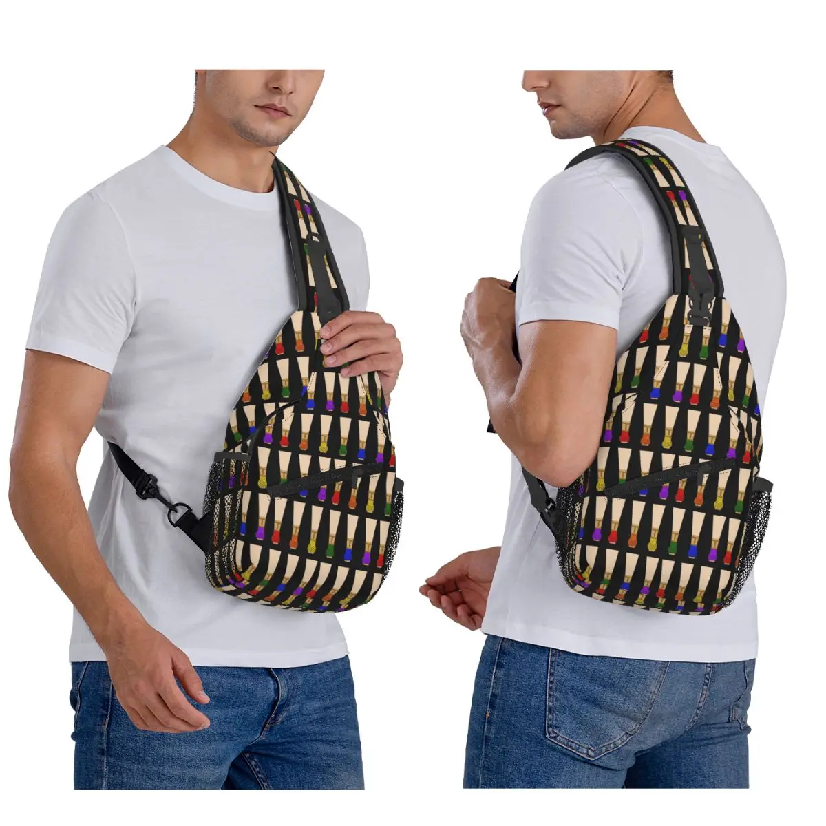 

Bassoon Reeds (Rainbow) Chest Bag Men Sling Crossbody Backpack Chest Bag Travel Hiking Daypack Shoulder Bag
