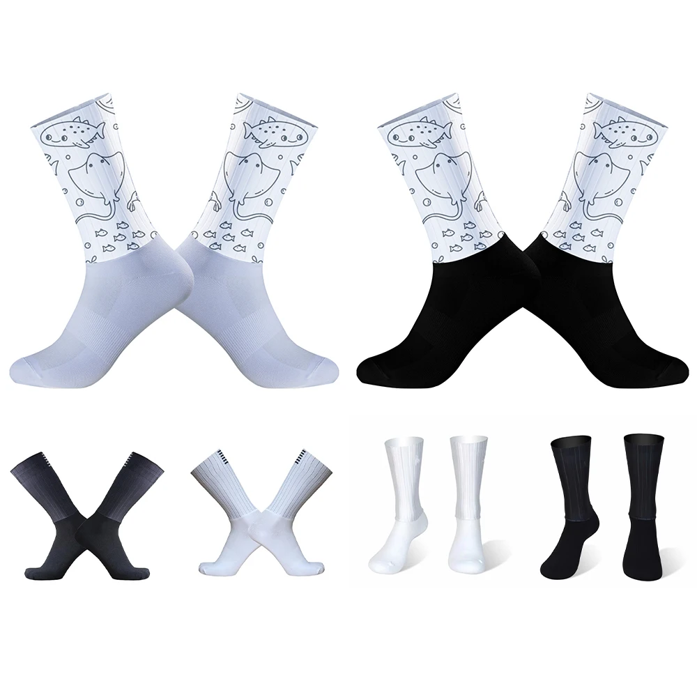 Summer 2024 New Bike Team Cycling Silica Gel Non-slip Breathable Socks Sports Socks