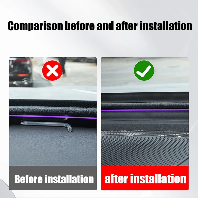 for Audi Q5 GU 80А 2025 2026 2027 The central control dashboard penetrates the sealing strip under the lamp