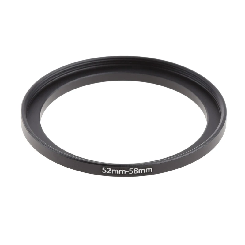 O metal intensifica o filtro universal alumínio do adaptador da lente anéis filtro 52mm a 58mm