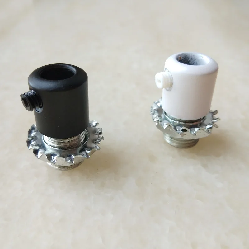 10PCS Black/White Chandelier Ceiling Disc Locking Wire Buckle Wire With Nuts Dental Tube Wire Lamp Holder DIY Accessories