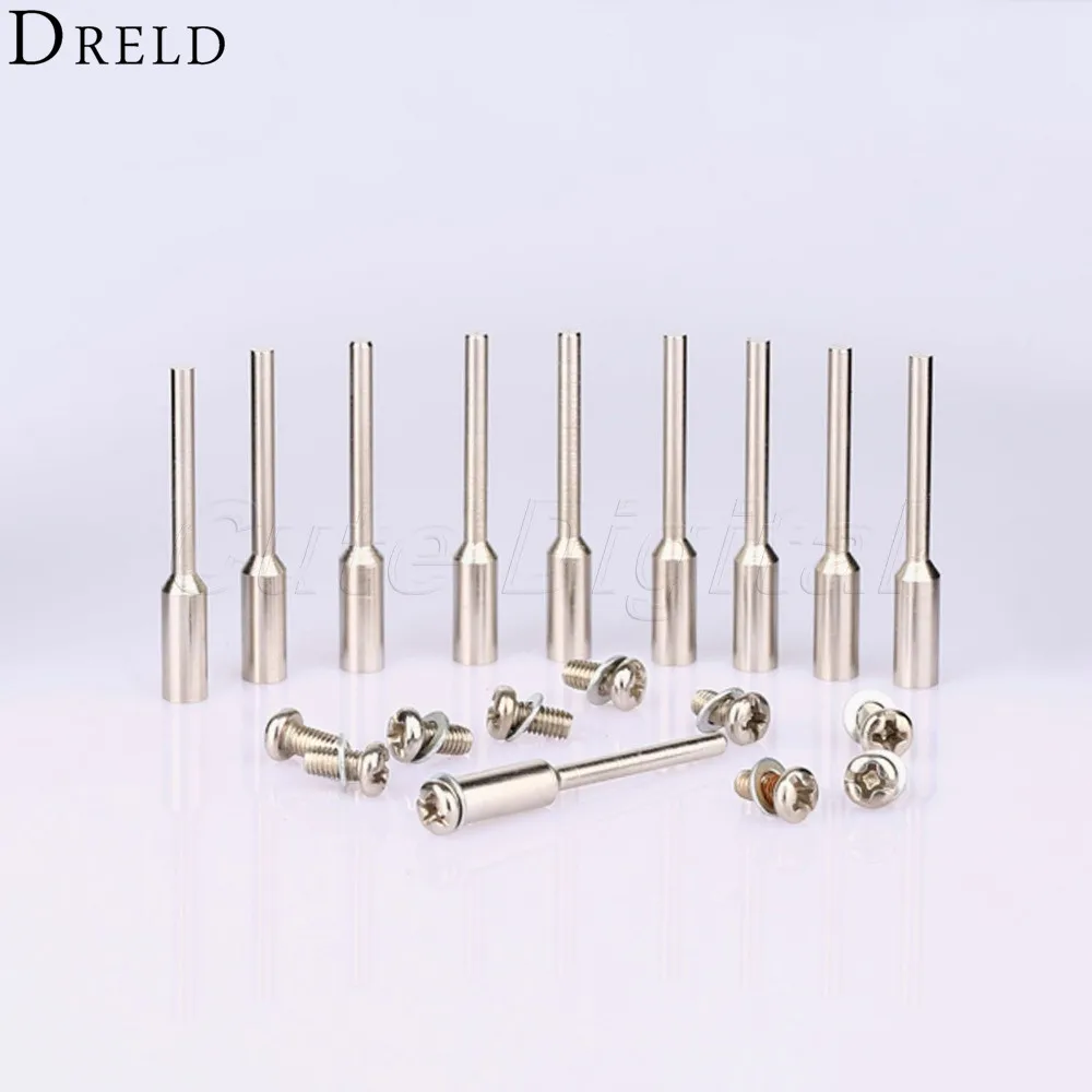 10Pcs Dremel Accessories Cut-Off Wheel Holder Polishing Mandrel 2.35mm Shank Diamond Cutting Disc Arbor Mandrel For Rotary Tool