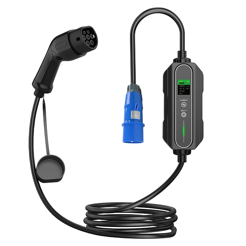 Portable EV Charger 16A Fast EV Charger Type 2 Electric Car Charger With Screen
