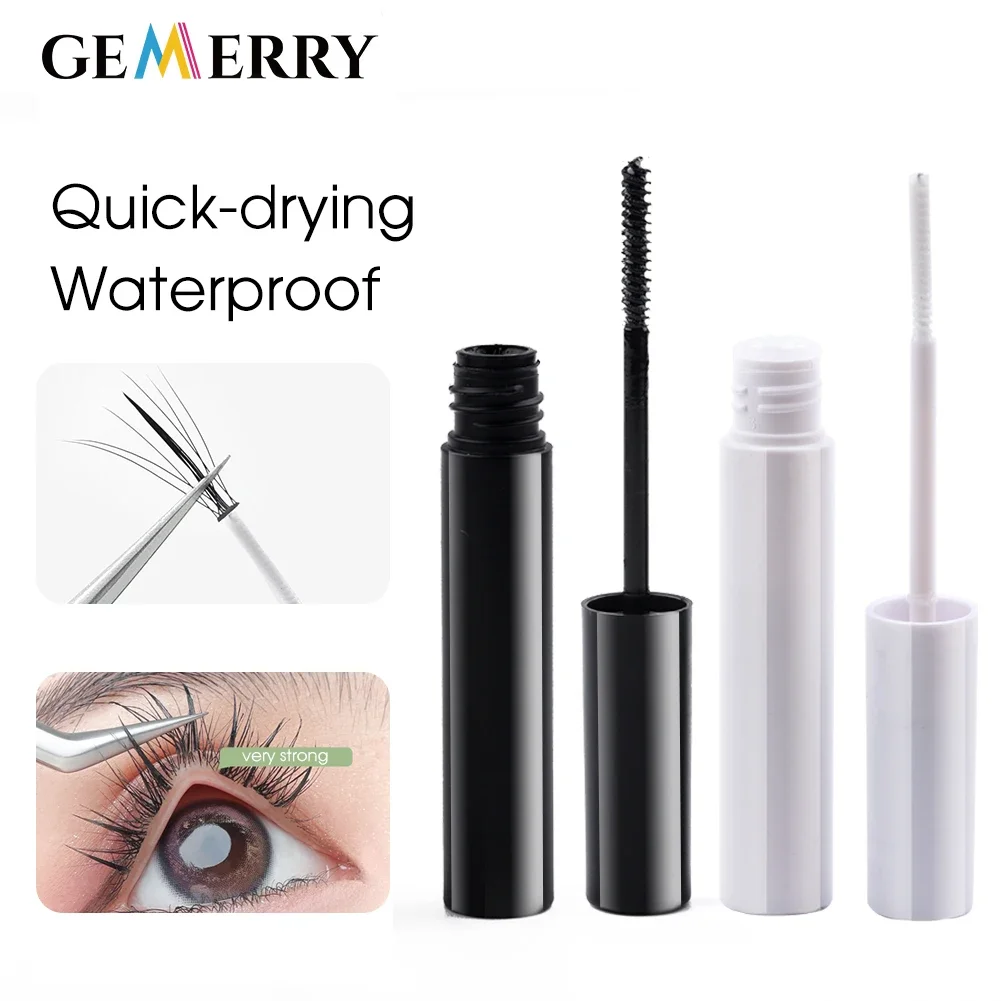 5ml Cluster Lash Glue Black/White Strong Eyelash Glue for Cluster Lashes Latex Free Lash Glue Waterproof Long Lasting Lash Bond