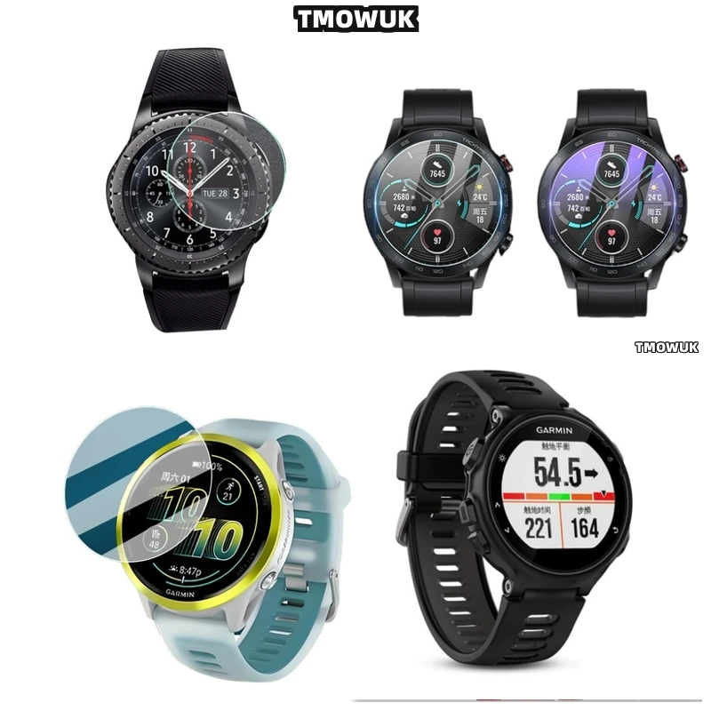 

For Garmin Forerunner 645 735 745 935 945 955 965 970, Anti-Shock Glass Screen Guard.