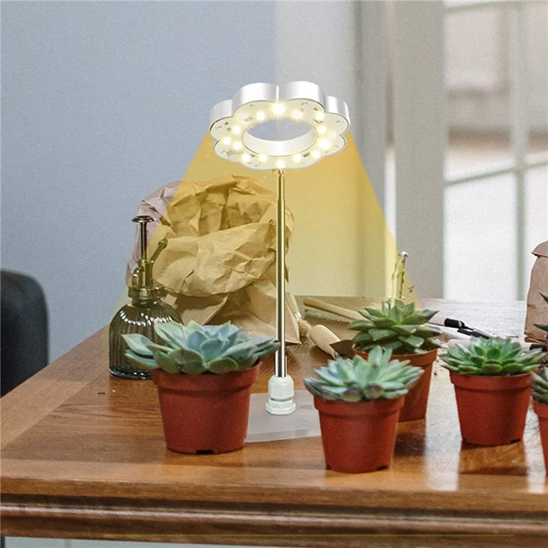 A19F-1 Pieces Full Spectrum LED Plant Light With Detachable Stand Growing Lights With Auto Timer