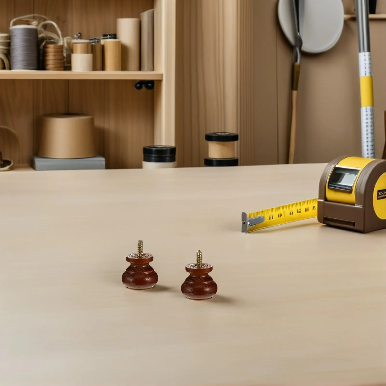 

10 шт. круглых деревянных ручек для ящиков, 2,8 см, из массива дерева, с одним отверстием, для комодов, шкафов, дверей, замена мебельных ручек