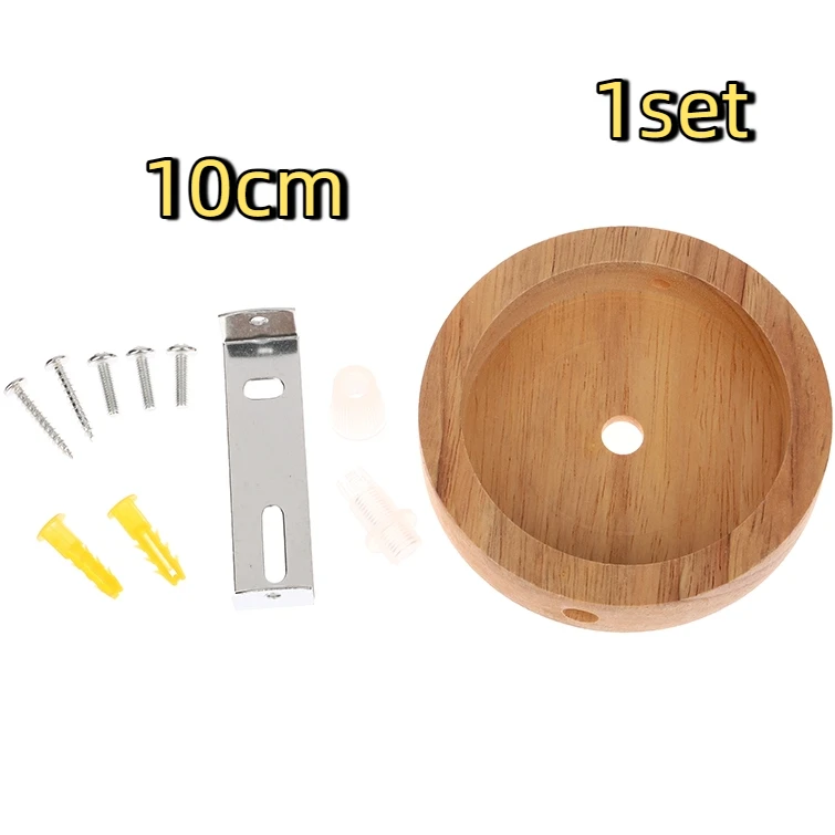 

Wood Lamp Bases Ceiling Panel Chassis Lamps Lighting Accessories Vintage Chandelier Ceiling Plate 10cm Wooden Light Canopy Kit