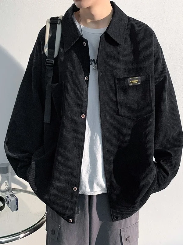 

Корейская свободная куртка-жакет оверсайз из вельвета 300 пу для мальчиков-подростков, повседневная, осенняя, модная верхняя одежда