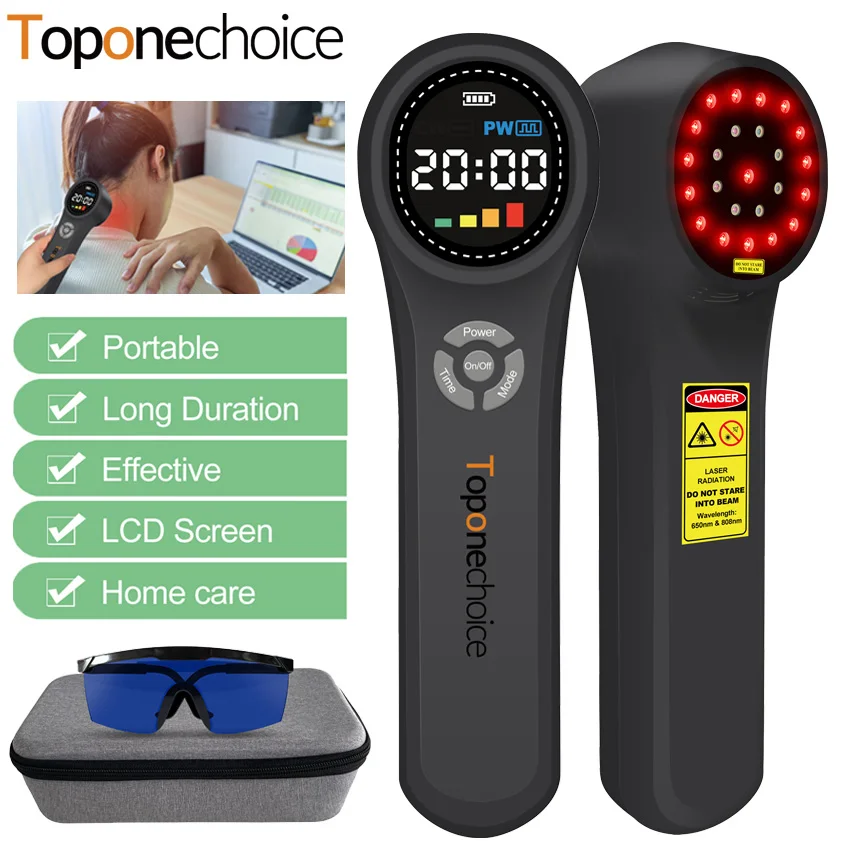 

1760mW Laser Therapeutic For Cervical Spondylosis Pain Relief 660nm 810nm 980nm Red & Near Infrared Light Physical Therapy