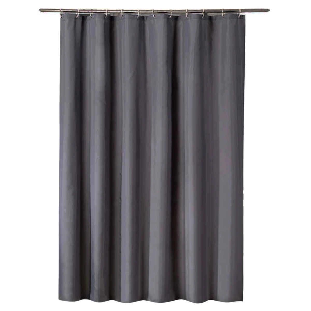 1PCS Dark Grey Fabric Shower Curtain Liner Modern Bathroom Simple Shower Curtain Or Liner Tarp And Machine Washable With Hooks