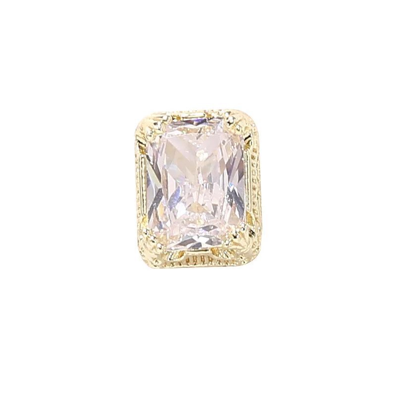 2Pcs Luxury Nail Art Diamond Jewelry Quality Zircon Designs Charms Gold Silver Flatback Large Rhinestones For Nail Accessories