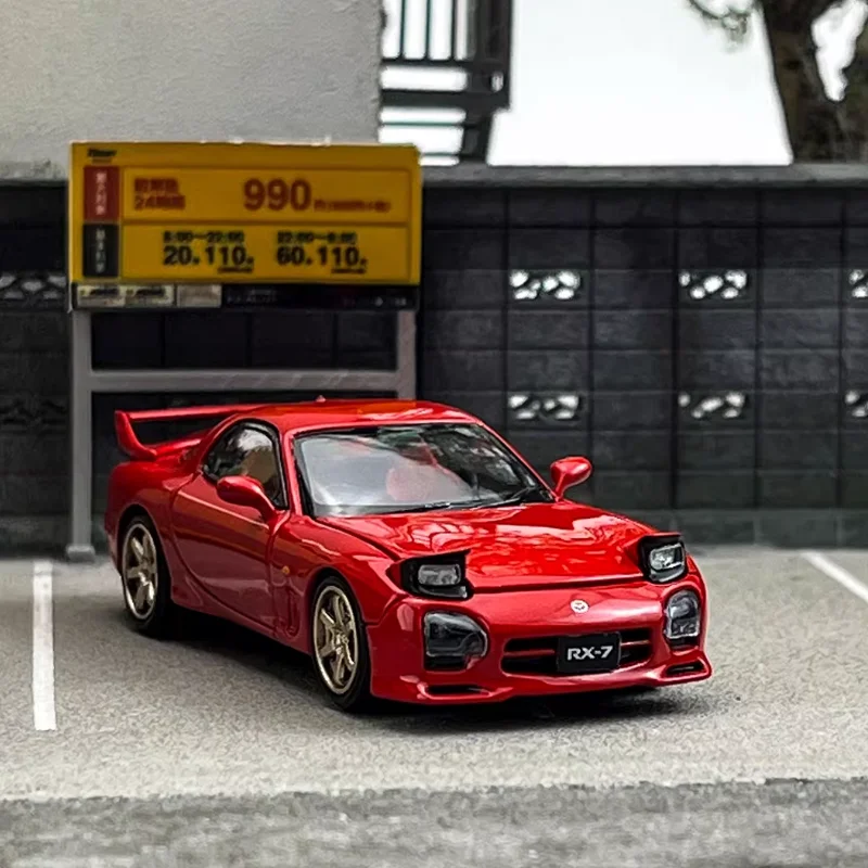 FH 1:64 Scale RX-7 FD3S A Spec Speed Version Simulation Alloy Car Model Static Display Collectible Toy Gift Souvenir Decoration
