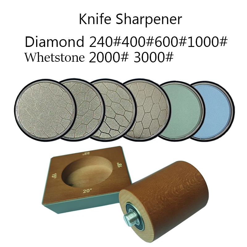 Rollmesser-Schärfset zum Schärfen gerader Rollenmesser mit Industrie-Diamanten, Kochmesser-Set